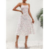 New Polka Dot Print Suspender Dress Summer Sexy Slit - Image 7