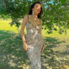 Women's Fashion Leopard Print Suspender Skirt - Image 2
