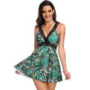 V-neck Printed Swimsuit Dress Summer Beach Vacation - Image 3