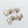 Hand-worn Nail Milk Coffee Cat's Eye Nail Best Nail Tip - Image 7