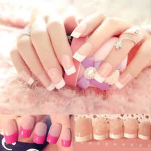 Nail art  Nail art finished French long
