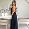 Sexy Halterneck V-neck Slit Dress Summer Backless Strappy Skirt Fashion - Image 5