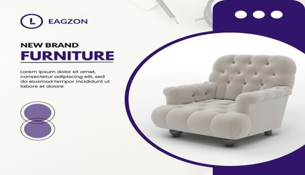 Blue & white furniture offer instagram post