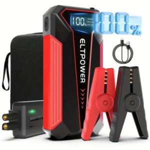 20000mAh Car Jump Starter – Dual USB Fast Charge with Red LED Light