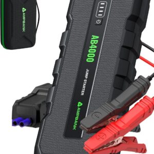4000A Portable Car Jump Starter 12V – Emergency Power Supply with 18W Fast Charge & LED Light