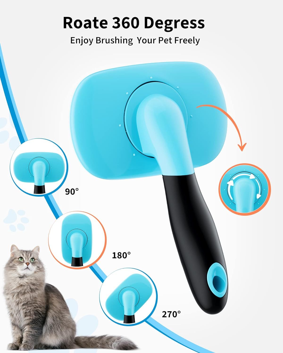Dog Brush & Cat Brush – Pet Grooming Shedding Brush Tool - Image 9