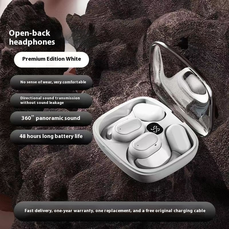 Ear-Mounted Bluetooth Headset – Sports Digital Display Wireless Earbuds - Image 6