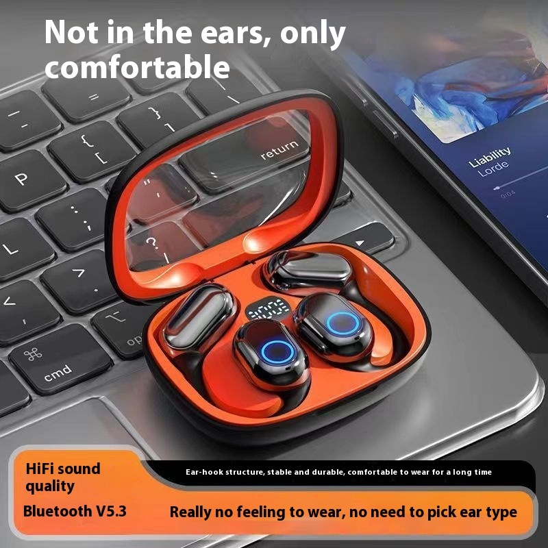 Ear-Mounted Bluetooth Headset – Sports Digital Display Wireless Earbuds - Image 4