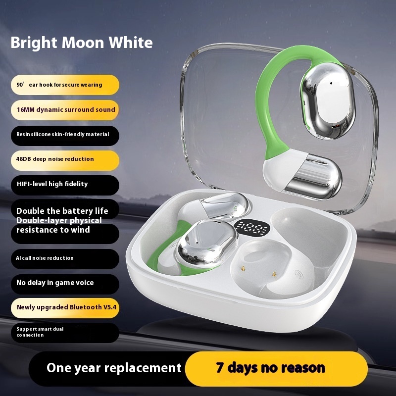 Ear-Mounted Bluetooth Headset – Sports Digital Display Wireless Earbuds - Image 3