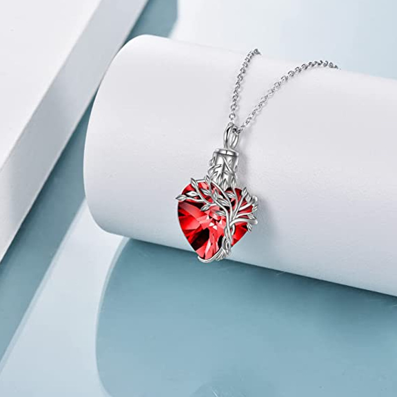 Fashion Heart Crystal Stainless Steel Necklace – Elegant Women’s Jewelry