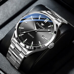 Men’s Quartz Business Watch – Classic Stainless Steel Wristwatch with Elegant Design