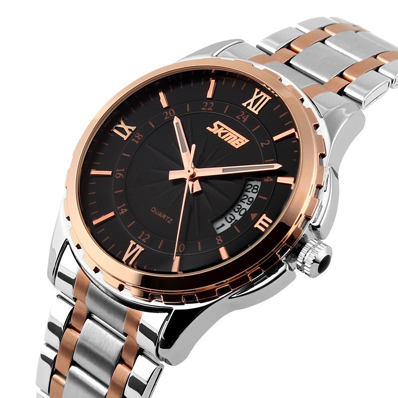 Men’s Steel Band Business Quartz Watch – Waterproof Calendar Stainless Steel Wristwatch - Image 7