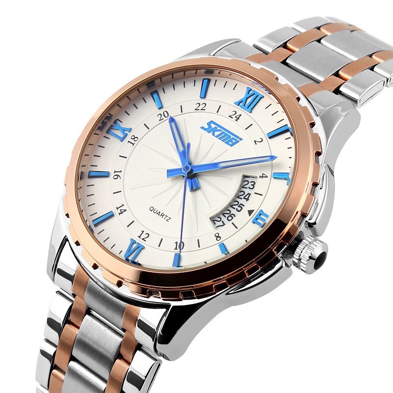 Men’s Steel Band Business Quartz Watch – Waterproof Calendar Stainless Steel Wristwatch - Image 4