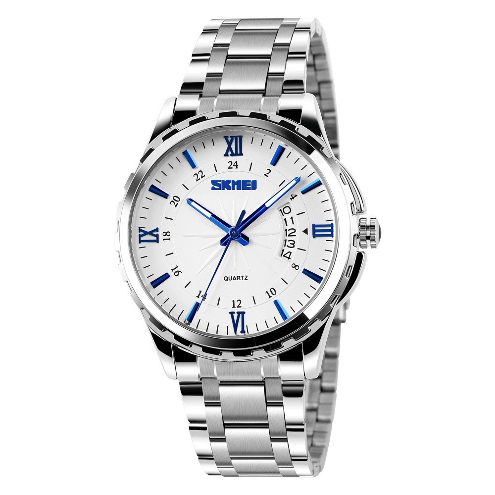 Men’s Steel Band Business Quartz Watch – Waterproof Calendar Stainless Steel Wristwatch - Image 3