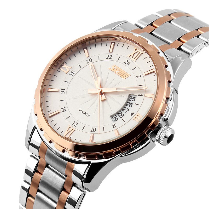 Men’s Steel Band Business Quartz Watch – Waterproof Calendar Stainless Steel Wristwatch - Image 9