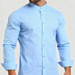 Youth Men’s Stand-Up Collar Shirt